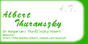 albert thuranszky business card